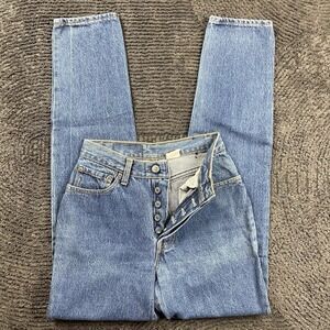 Vintage Levi's 501 Women's 23x30 Button Fly Jeans USA Made High Rise Blue Denim